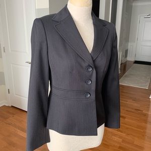 Ann Taylor Suit Jacket Coat, Dark Grey, Size 4P